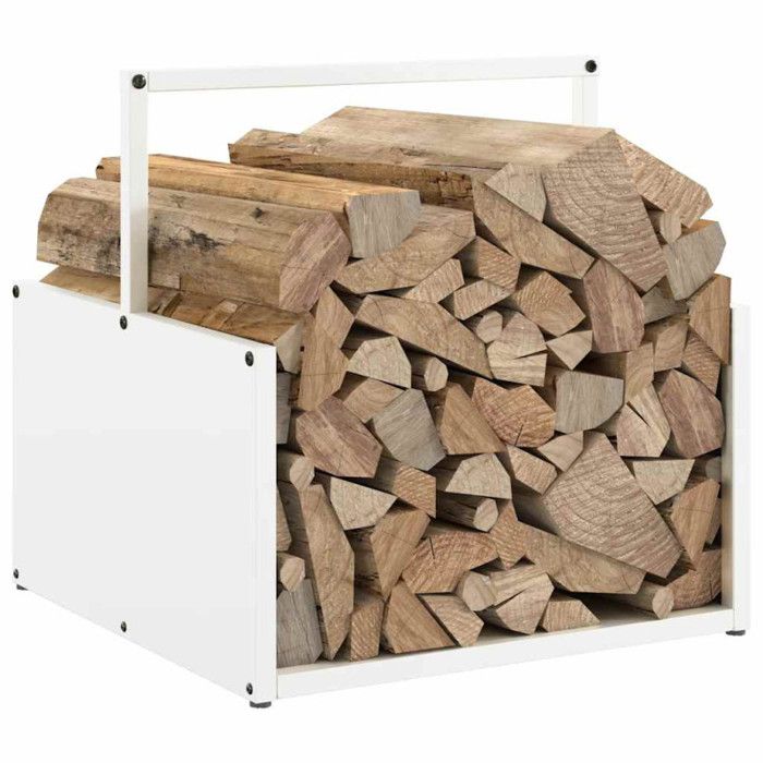 VidaXL Firewood Rack White 40x40x40 Cm 864272