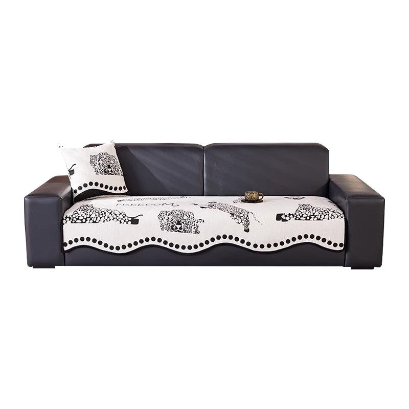 Special-Shaped Sofa Cushion Is Universal In All Seasons  New Non-Slip Seat Cushion, One-Piece Leather Straight Row Sofa Cover Cover Cloth