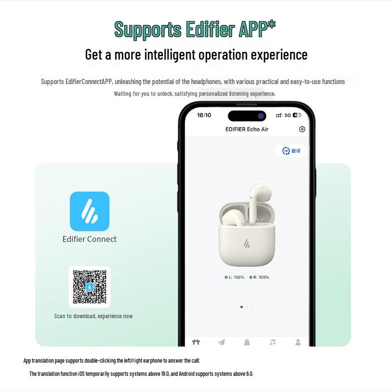 Edifier Echo Air 2025 True Wireless Translator Earbuds