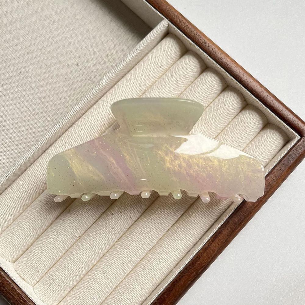 1pc Korean-style large dappled gradient color acrylic claw clip, sweet spring and summer back of the head hair clip.