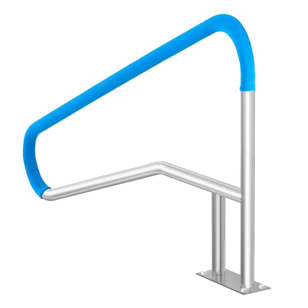 Pool Handrail 54 X 36 Inch Stainless Steel with Base Plate for Spas