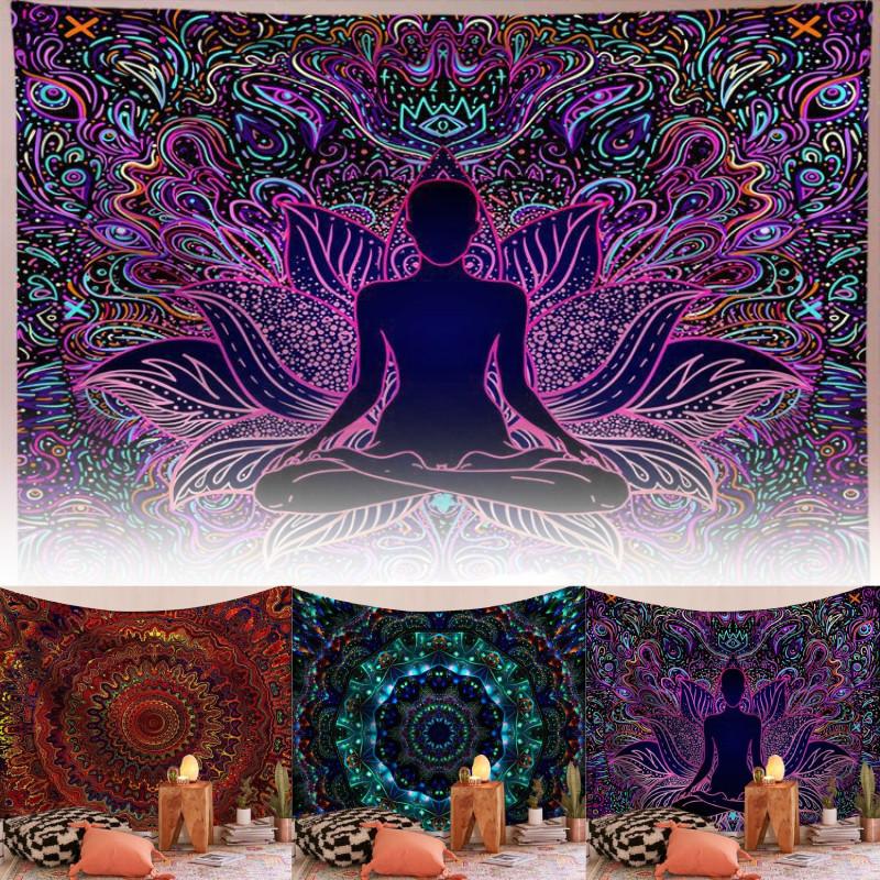 Beach Sandy Tapestries Throw Rug Wall Hanging Blanket Indian Mandala Tapestry