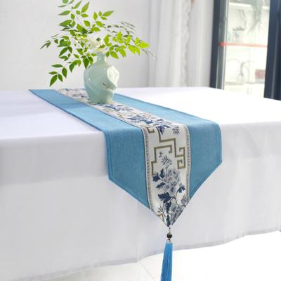 Retro Luxury Table Runner With Tassel For Dining Table Wedding Party Banquet Cake Floral Tablecloth Decor Table Runner
