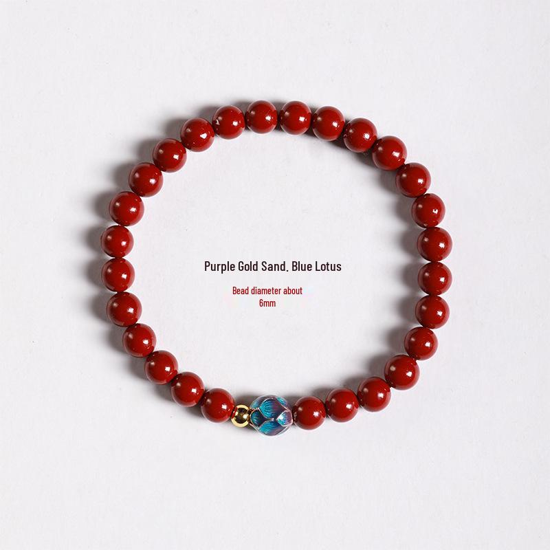 Chinese Cinnabar Lotus Zodiac Bracelet: Good Luck Beads for Men, Women, and Couples.