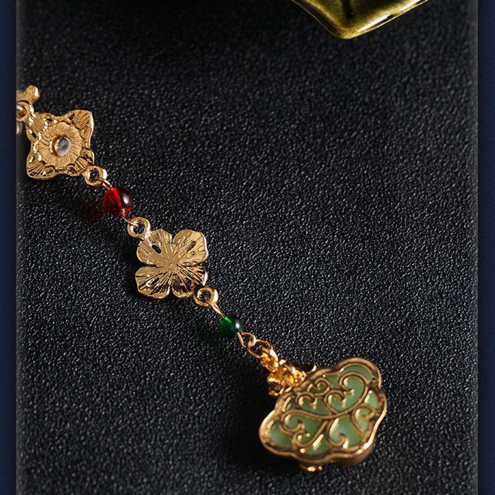 Accessories Hanfu Antique Fan Pendant Cheongsam Pin Accessories Tassel Brooches Metal Collar Pins