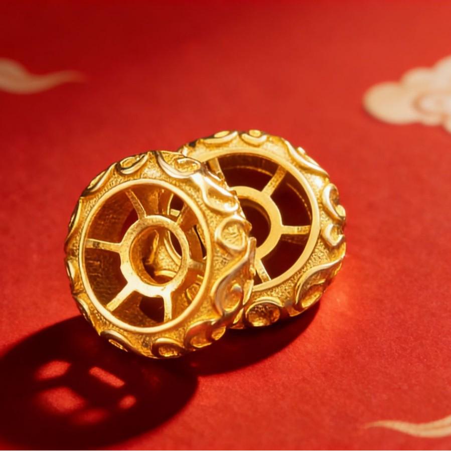 

Fire-Burnished Gold Sand Bead Spacer Ring for DIY Bracelets & Necklaces Accessories