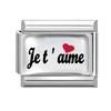 Wholesale Sweet Romantic Letter Series I Love You Link Fit 9mm Stainless Steel Bracelet Women Making DIY Heart Charm Jewelry