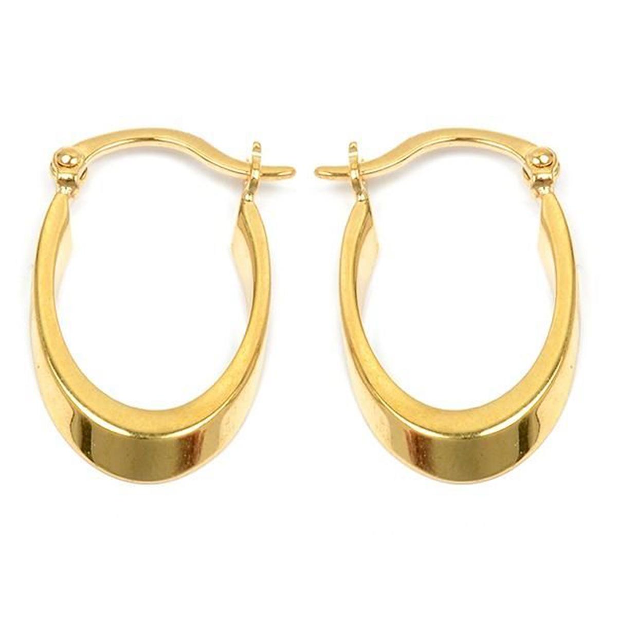 

Les Trésors De Lily [M9471] - Позолоченные серьги-кольца Valse - 25x15x2 мм