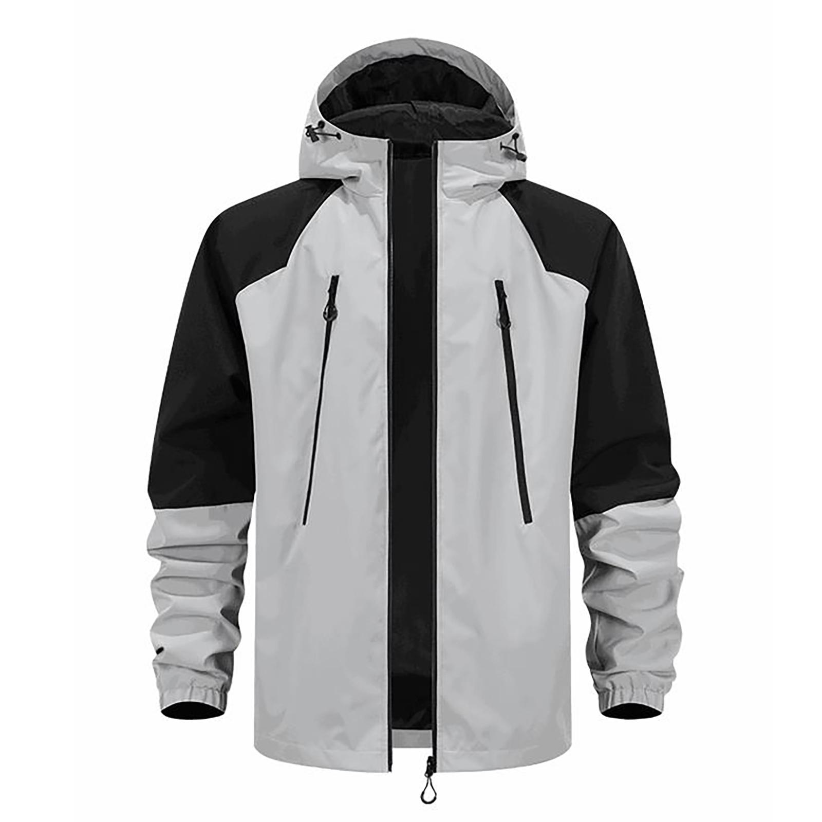 

Мужская свободная куртка Модная куртка с капюшоном и множеством карманов M