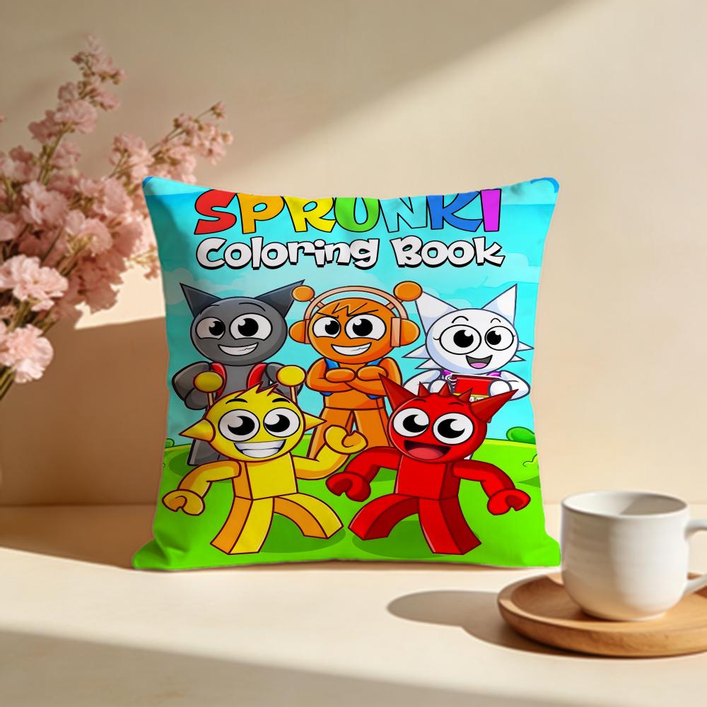 Fashion SSprunkiing Cushion Cover Stylish Washable Pillow Cover Ideal for Couch Bedroom Car Decoration