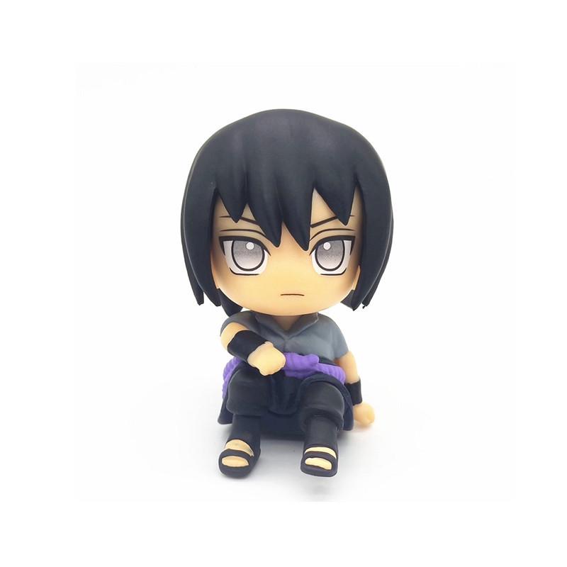 Q Version Naruto & Kakashi Sitting Pose Figurines, Demon Slayer Nezuko & Tanjiro Dolls and Ornaments.