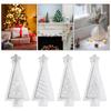 Christmas Tree Candle Mold Christmas-Themed Tealight Holder Mold 4 Pieces Reusable Holiday Decoration Making Mould For Chocolate