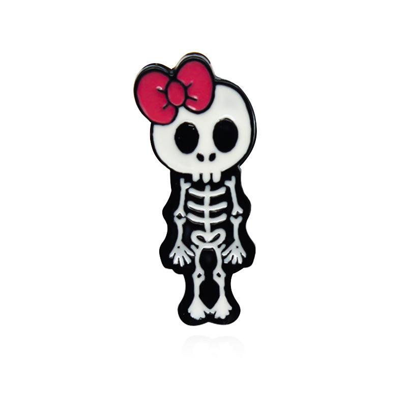 Trendy Punk Skull Brooch: Drip Oil Design for Girls & Boys, Perfect Friendship Badge Ornament