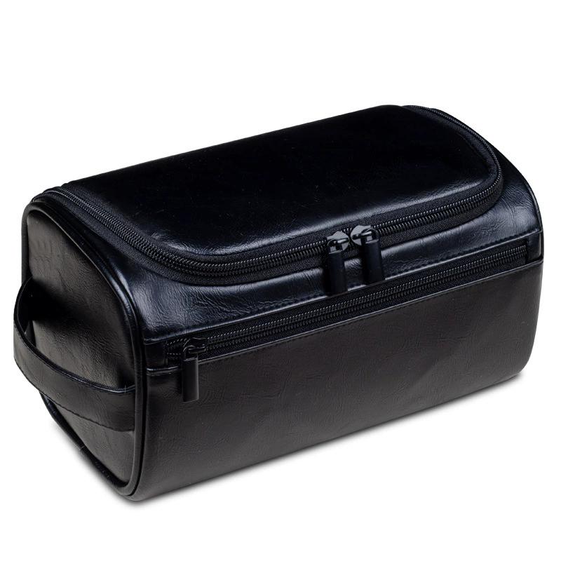 Borsa da toilette in pelle da uomo e donna Borsa da toilette da appendere per viaggiare Borsa di grande capacità Borsa portatile per viaggi d'affari Borsa impermeabile per trucchi
