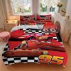 3Pcs Cars Mcqueen Route Bedding Sets For All Sizes New 3D Printed Bed Cover Comforter Duvet Cover Pillowcase Bedroom Decoration