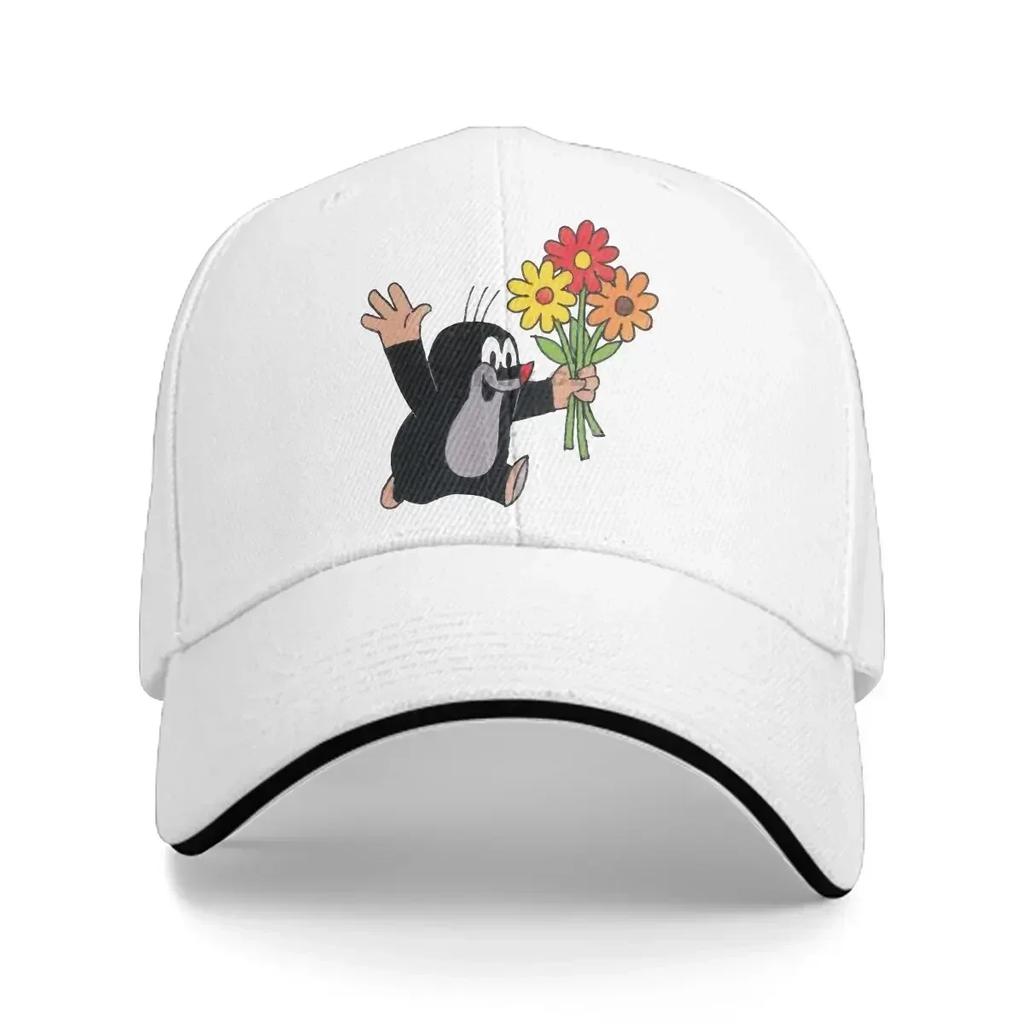 Sommerkappe Schirmmütze Niedliche Blumen Hip-Hop-Kappen Krtek Die Maulwurfs Mützen