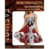 Halloween tight women's dress new imitation sequin digital printing sleeveless vest skirt children