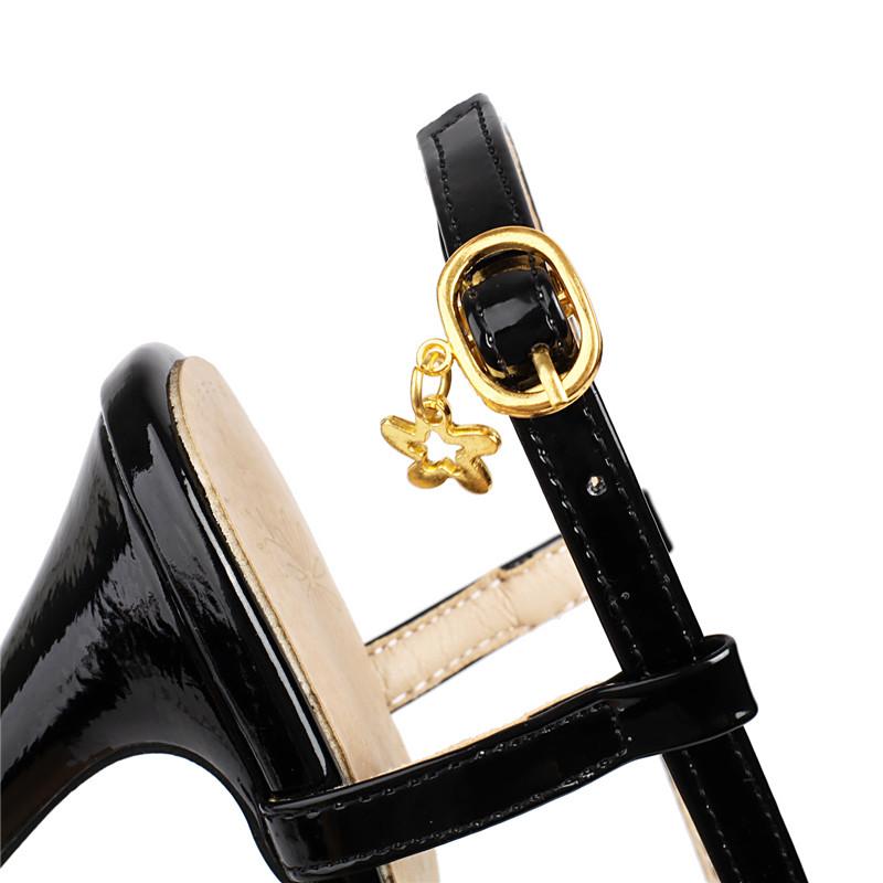 Dámské sandály na vysokém podpatku letní nové jehlové sandály velkých velikostí s otevřenou špičkou