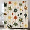 Modern Abstract Stars Art Shower Curtain Printed Fabric Bathroom Decorative Shower Curtain Home Decoration Curtain With Hooks