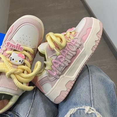 Dopamin Schuhe Damen Frühjahr und Herbst Modelle vielseitig beliebt kleine weiße Schuhe Nische niedlich Studenten Board Schuhe Spot
