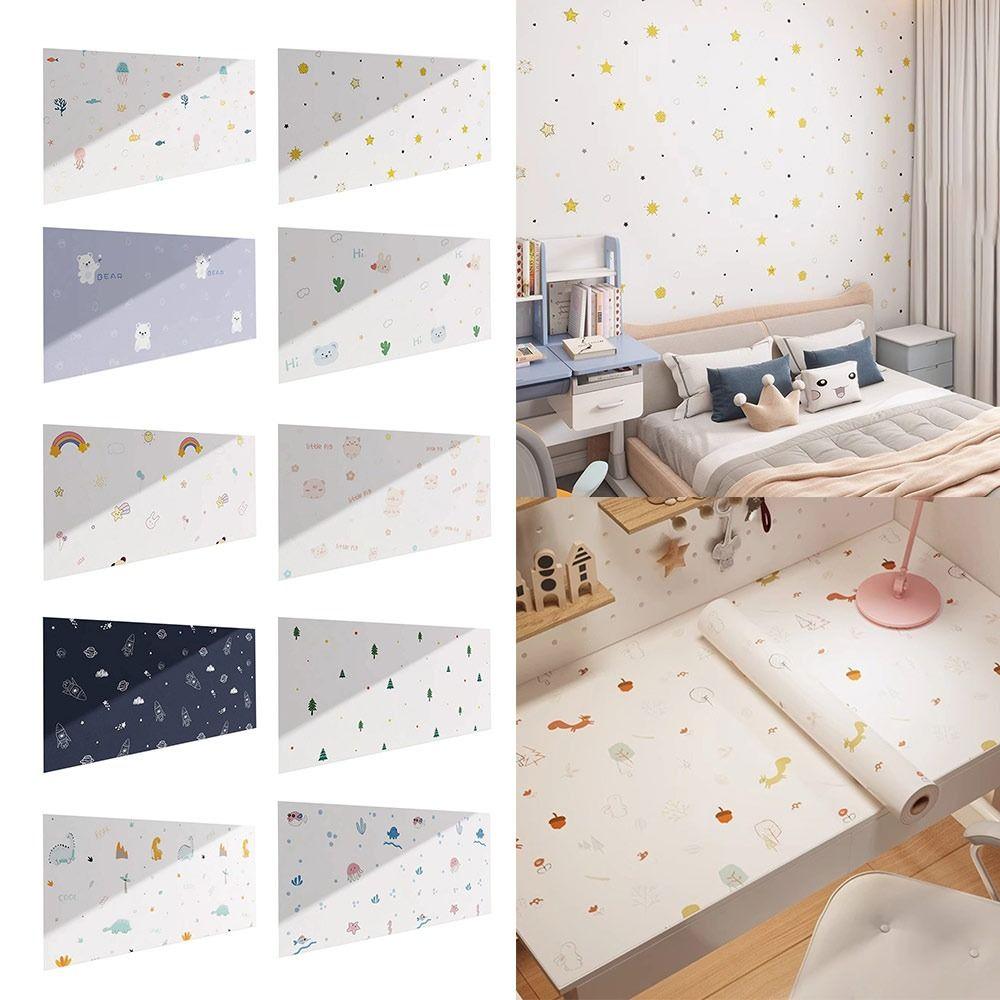 Waterproof Self Adhesive Tiles Wall Stickers Oil-proof Anti Fouling Wallpaper Cartoon Moisture-proof Wall Enclosure