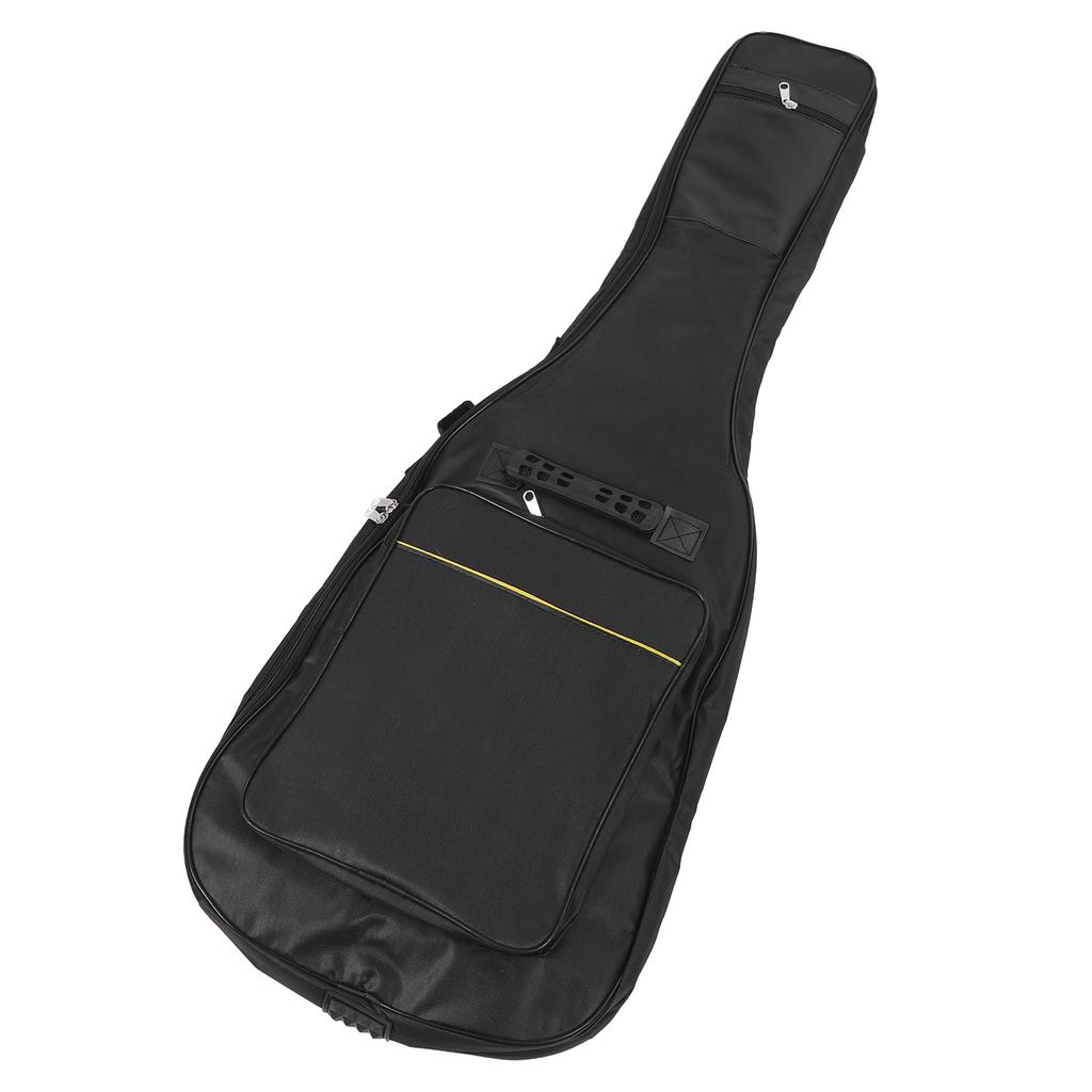 Electric Guitar Bag 39in 7mm Padding Water Proof Case for Performance with Neck Strap Pockets Black
