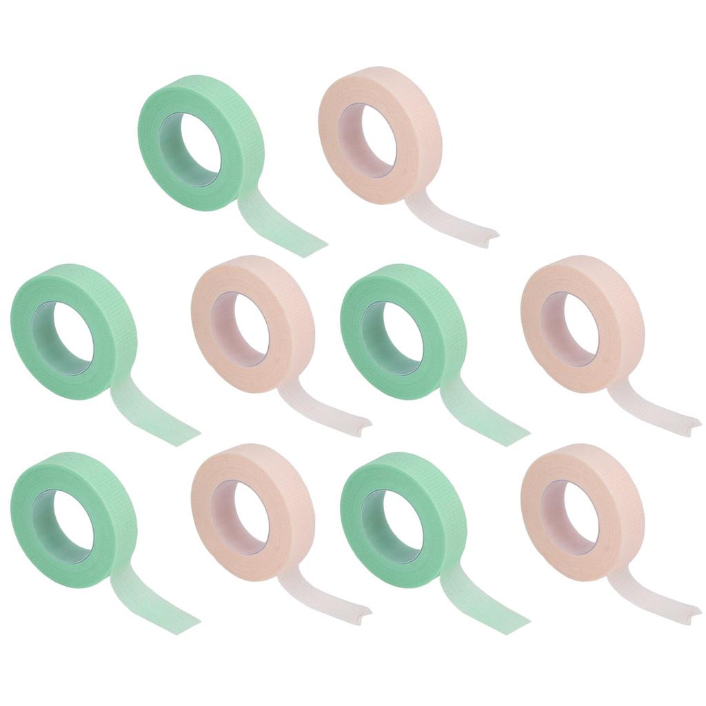 10 Rolls Eyelash Extension Tape Micropore Breathable Adhesive Lash Extension Tape 0.5 Inch X 10 Yards