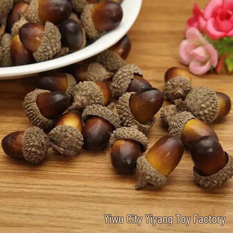 Festive Simulation Acorns & Chestnuts Ornaments for Home & Christmas Decor