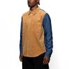 Stussy Color Block Fashion Denim American Vintage Shirt Unisex Shirts Ginger-Yellow 1110126