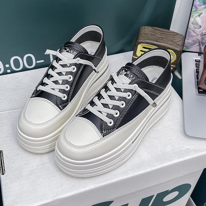 Inner Height-increasing Little White Shoes Women's Platform Spring and Autumn Muffin 2025 Summer New Orders Surge Versatile Casual One-pedal 
