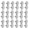 18pcs M2 Duplex Wire Rope Clip Cable Clamps Stainless Steel Duplex 2‑Post Cable Clamp