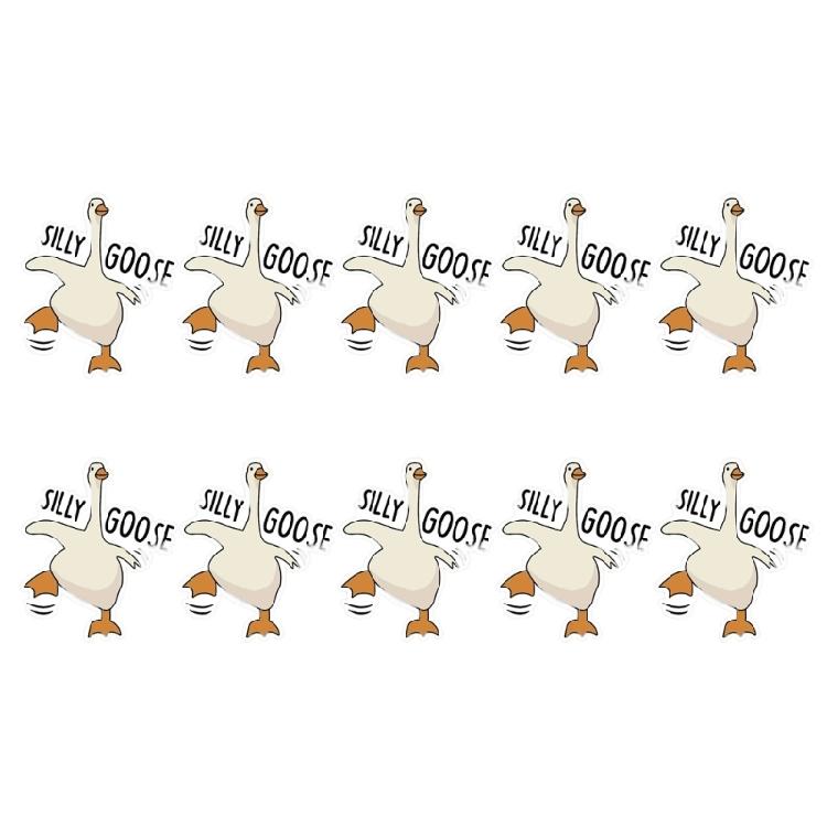 

10/20pcs Silly Gooses Sticker Car Computer Waterproof Decals for DIY Enthusiasts
