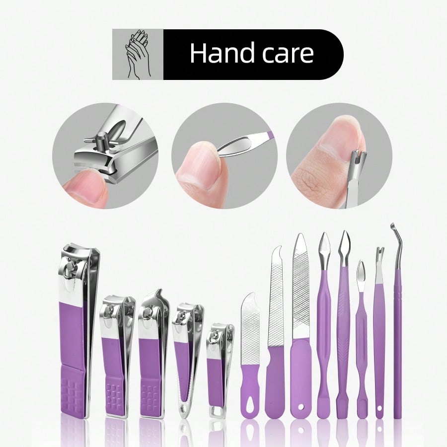 30pcs Nail Clipper Kit Manicure Set Stainless Steel Professional Pedicure Kit For Nail Care Tools Fingernails & Toenails Trimmer For Home