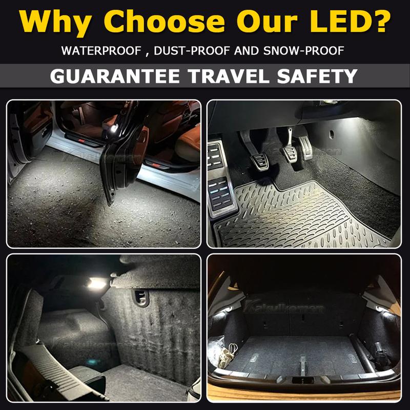 2Pcs LED Courtesy Luggage Trunk Boot Light Footwell Welcome Door Lamp For Volvo V40 V40CC V60 S60 S80 XC40 XC60 XC90 OEM:1286317