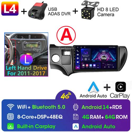 Car Radio For Toyota Aqua Prius C 2011-2017 Multimedia Automotive Autoradio Carplay Android Auto Wireless Video Car GPS WIFI