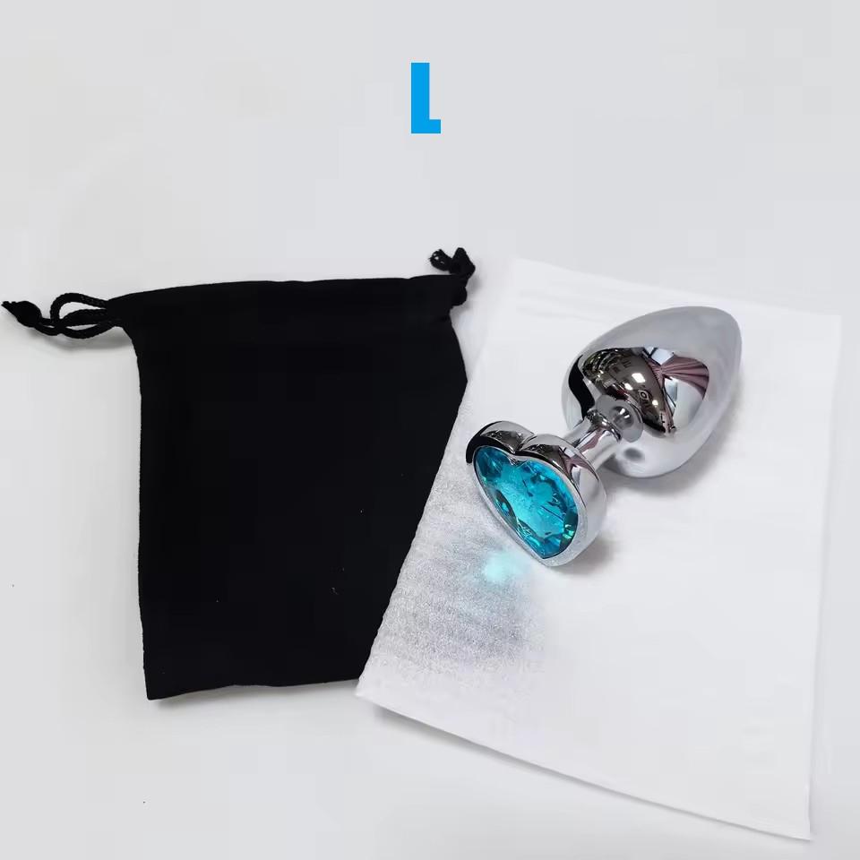 Heart Base Metal Anal Plug Stainless Beginner 5 Size Butt Plug Anus Masturbation Stimulator Dildos Adult Sex Toys For Man Women