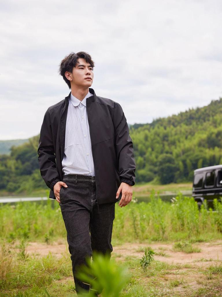 Custom Logo Stand Collar Business Windbreaker Jacket - Spring/Autumn Embroidered Team Uniform