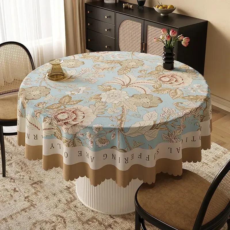 PVC Waterdicht Groot Rond Tafelkleed Huishoudelijk Rond Koffietafel Tafelhoes Licht Luxe Ronde Tafel Decoratie Tafelkleed 100x100cm