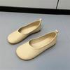 Women's Slip On Leather Loafers Spring Autumn Fashion Ballet Shoes Ladies Casual Round Toe Cute Flats Nurse Shoes Sneakers
