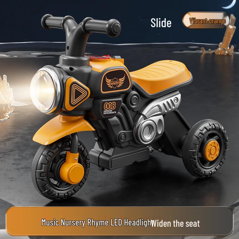 Elektrisk trehjuling för barn med uppladdningsbar motor och glidfunktion – Pedagogisk leksak för pojkar och flickor
