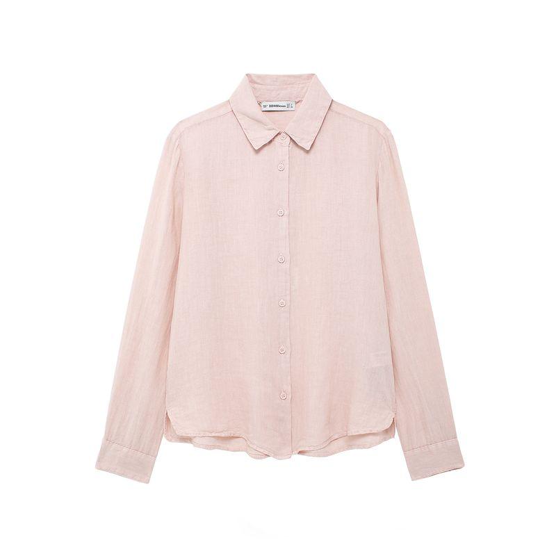 

Kaslead New Arrival Women s Fashion Style Fashion Linen Shirt Casual Pants 4877100 4877101 Light Pink Tops M