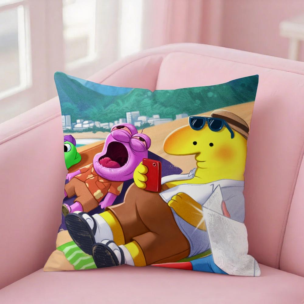 CARTOON S-Smiling Friends Pillow Case Cover Square Sofa with Pillow Case for Home Use