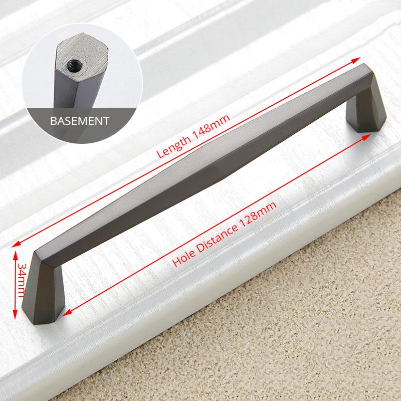 KAK Zinc Alloy Pearl Gray Cabinet Handles Drawer Knobs Kitchen Cupboard Door Pulls Fashion Furniture Handle Cabinet Hardware