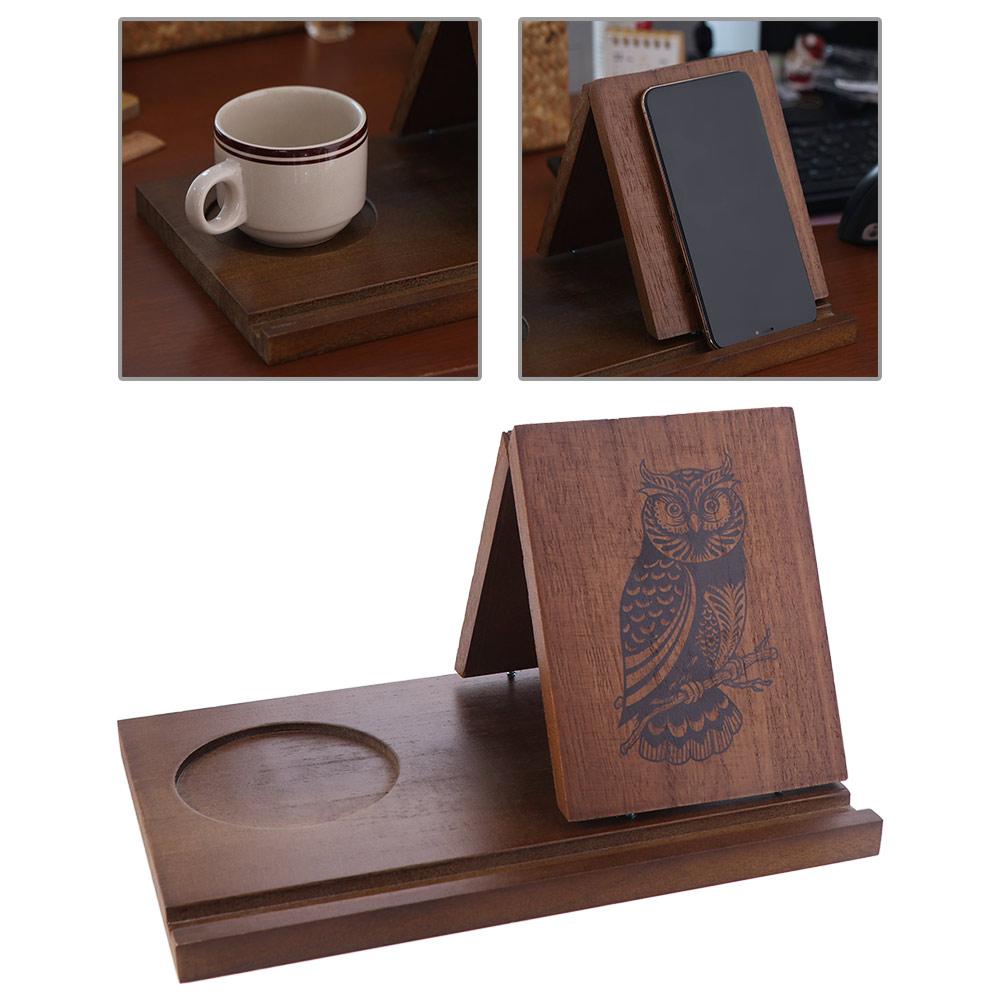 Owl Triangle Book Stand Handmade Desktop Bookend Organizer Book Rest Holder  Writers
