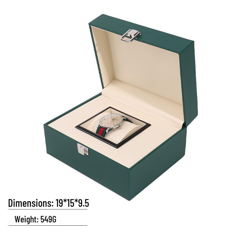 Frosted PU Flip-Top Watch and Jewelry Storage Box