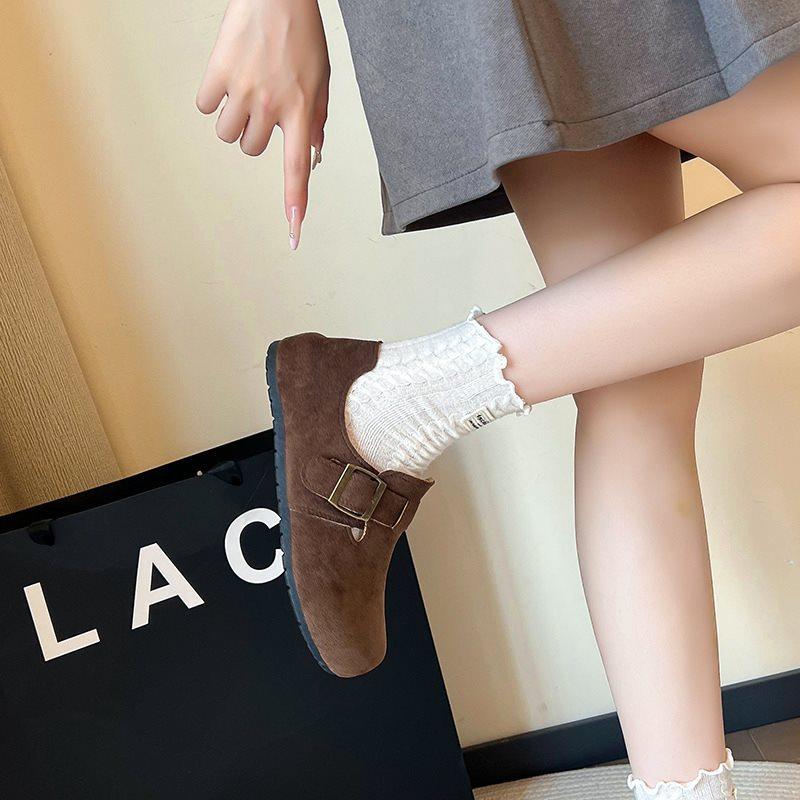 Flat-soled single shoes spring and autumn new women's soft surface 2025 pregnant women's soft-soled women's shoes all-inclusive one-pedal Boken shoes