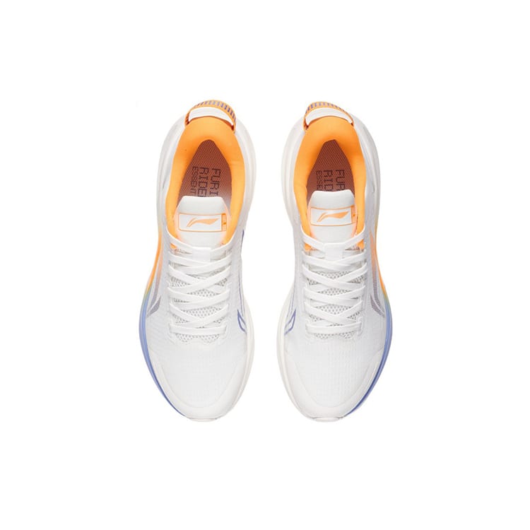 Li Ning Furious Rider 6.0 Essential Running Shoes Men's Low Top Mist White/Fluorescent Mango Orange ARZS003-1