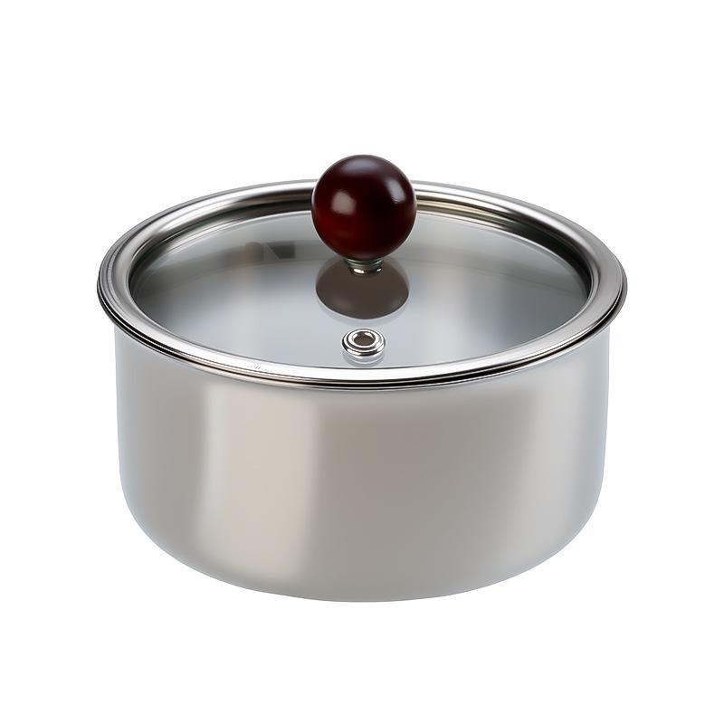 304 Stainless Steel Double-Layer Steamed Egg & Soup Bowl with Lid - Heat Resistant Cooking Pot for Home Use