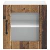 Wall Mounted Glass Cabinet LUCCA Rustic Wood Look 40 x 31 x 40 cm Particleboard