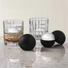 Silicone Sphere Ice Mold with Lid Food-Grade Ice Ball Tray for Whiskey Cocktails Easy-Release Leak-Proof Ice Cube Maker for Freezer